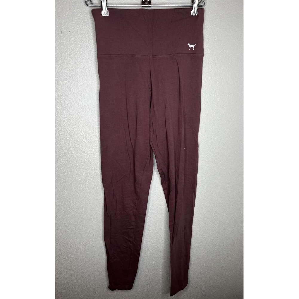 VS PINK Seamless High Waisted‎ Leggings Pink Logo Yoga Athleisure Women's Small